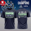 Seattle Seahawk NFC Champions 4-Time Champs 2025 Two Sided Shirt