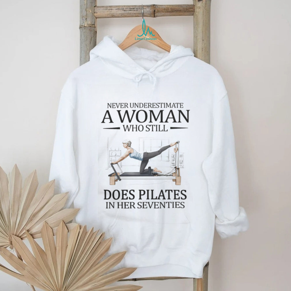 Senior Woman Pilates Reformer Seventies Fitness Health T Shirt