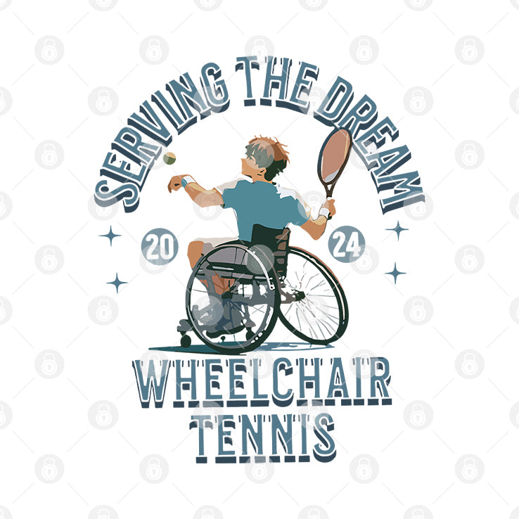 Serving The Dream Wheelchair Tennis Paralympics 2024 Shirt