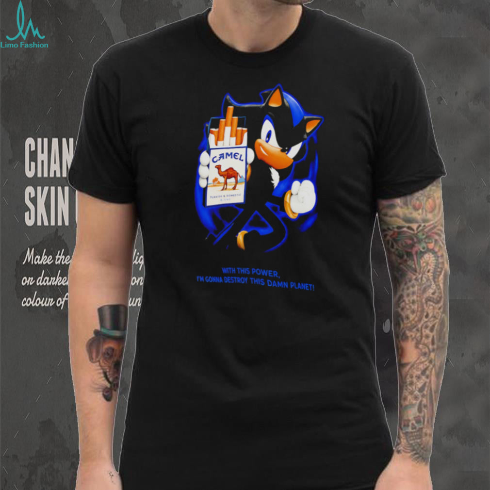 Shadow Camel Smoking Destroy This Damn Planet Meme shirt