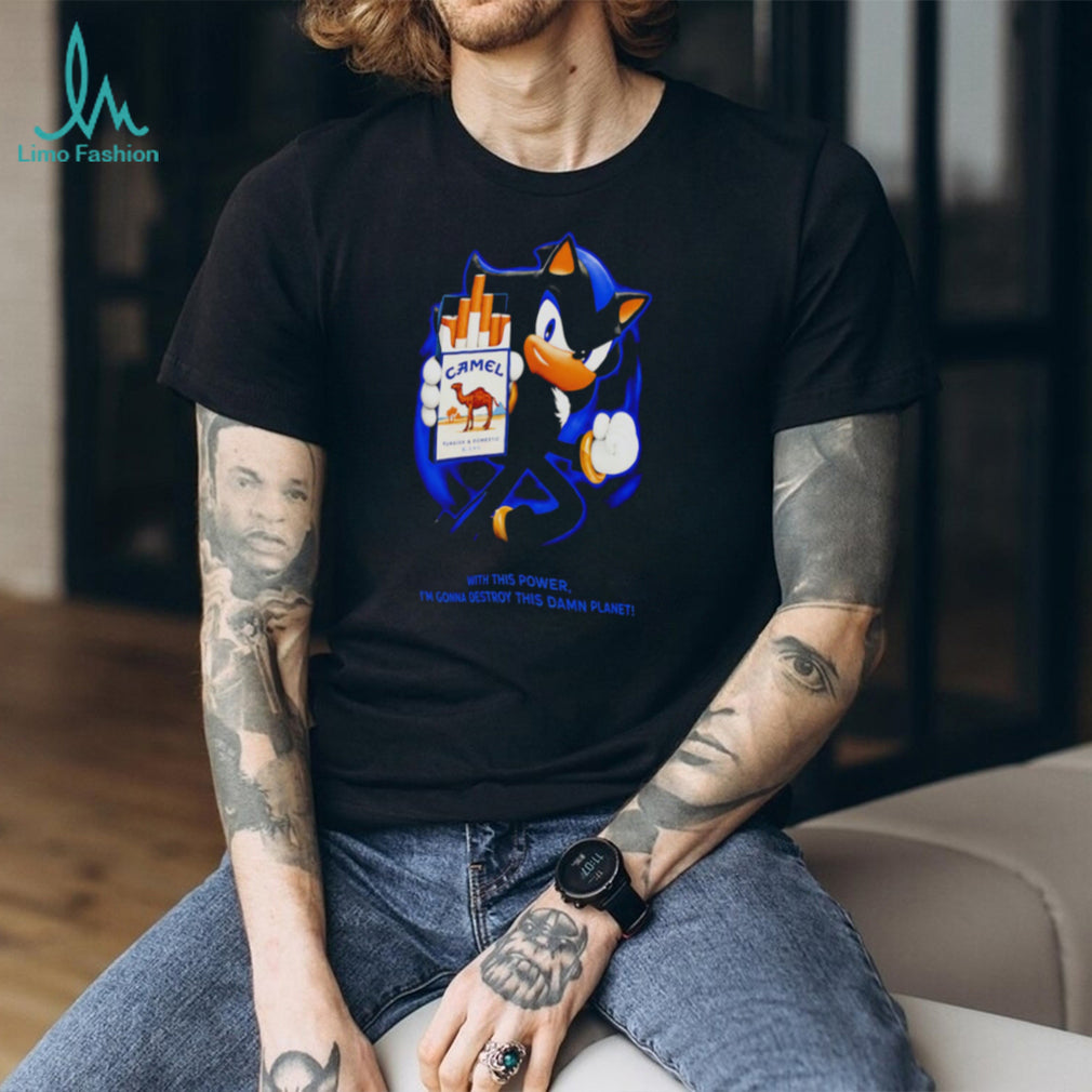 Shadow Camel Smoking Destroy This Damn Planet Meme shirt