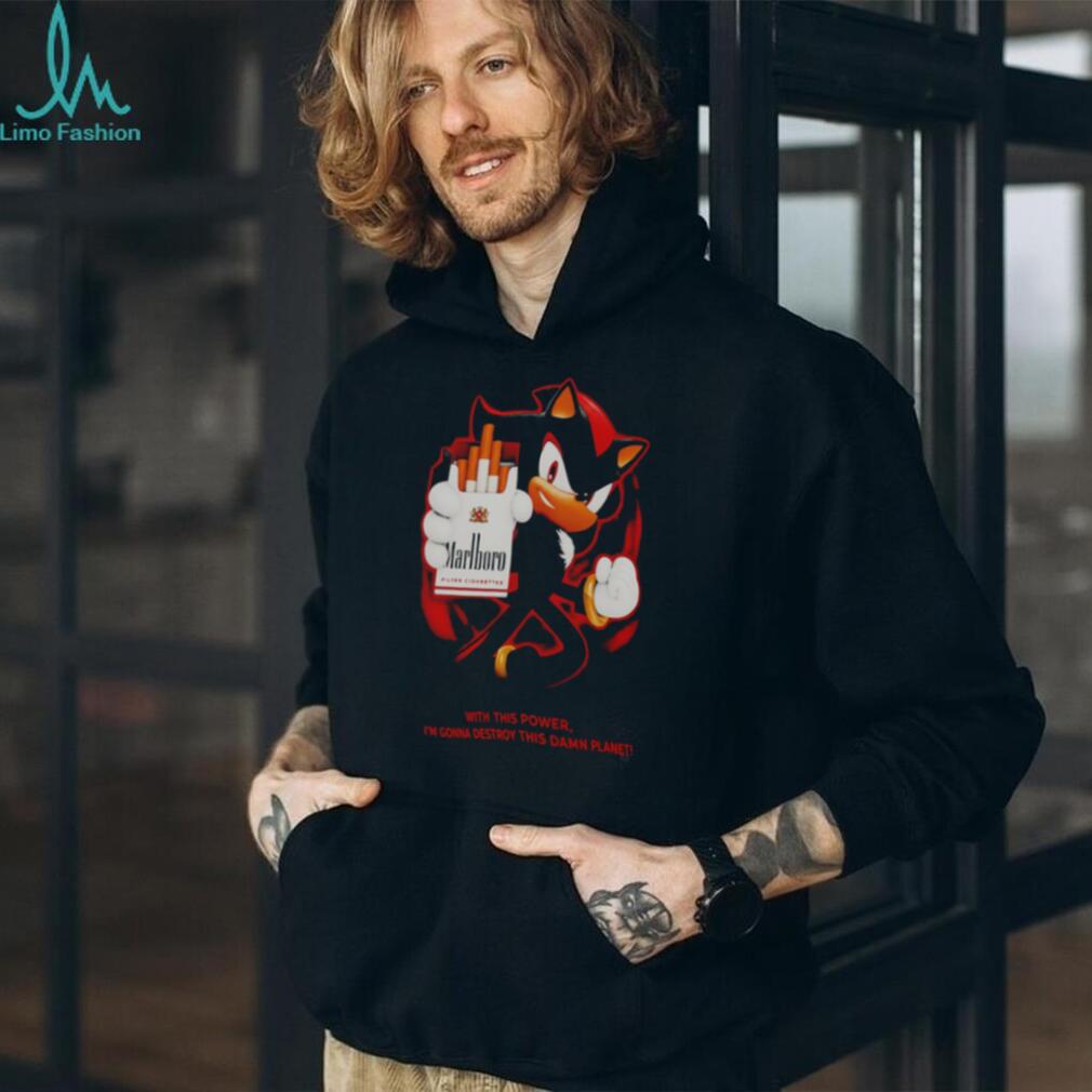 Shadow Smoking Destroy This Damn Planet Cigarette Meme shirt