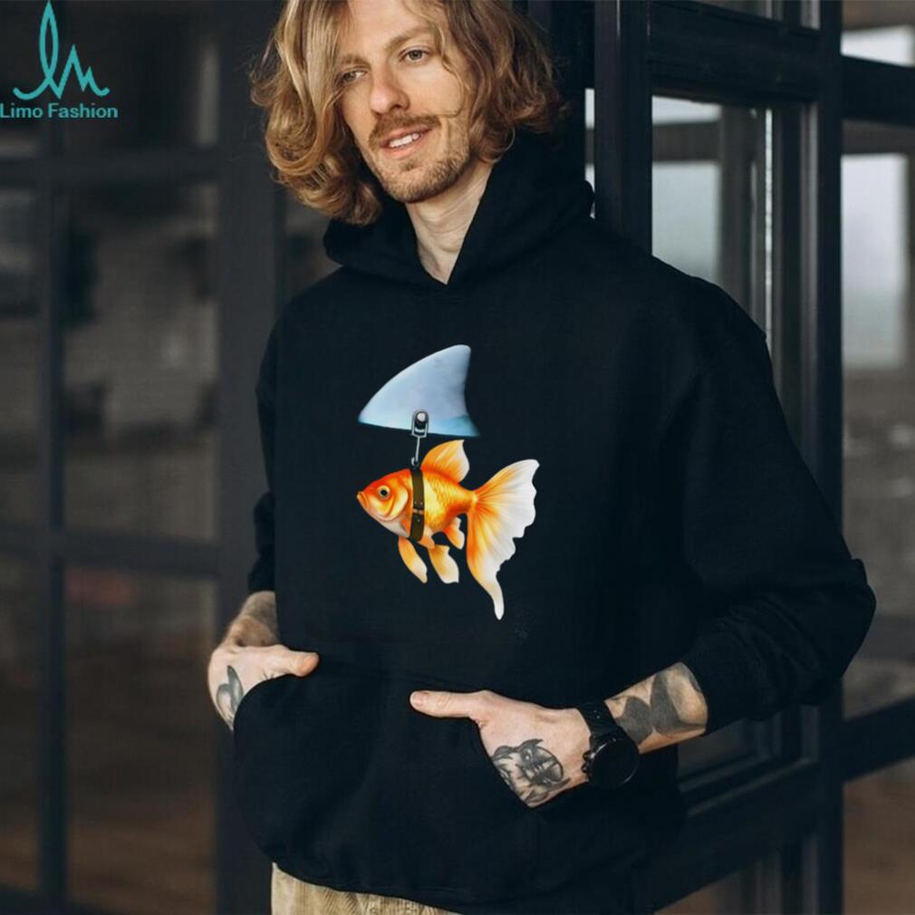 Shark Fin Goldfish Funny Graphic T Shirt Ambition Design