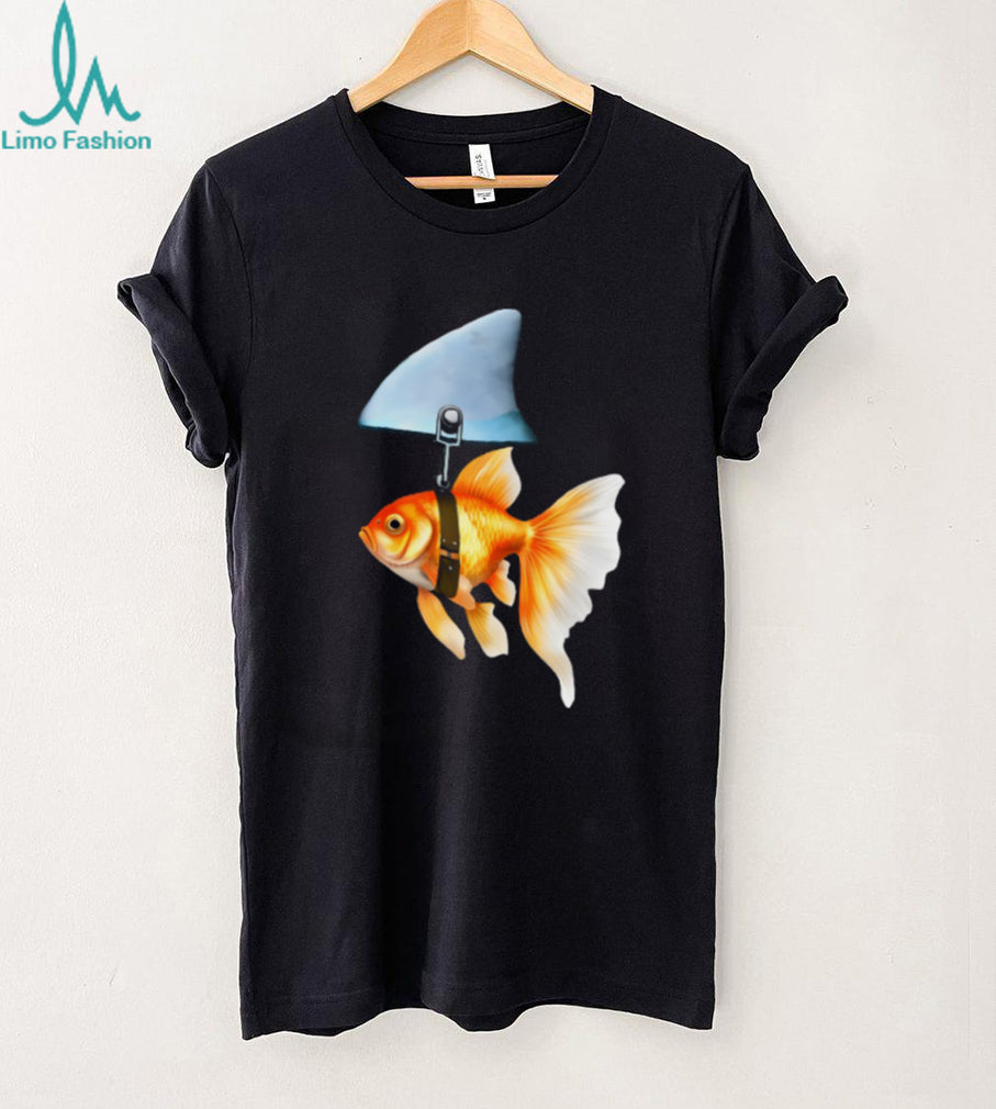Shark Fin Goldfish Funny Graphic T Shirt Ambition Design