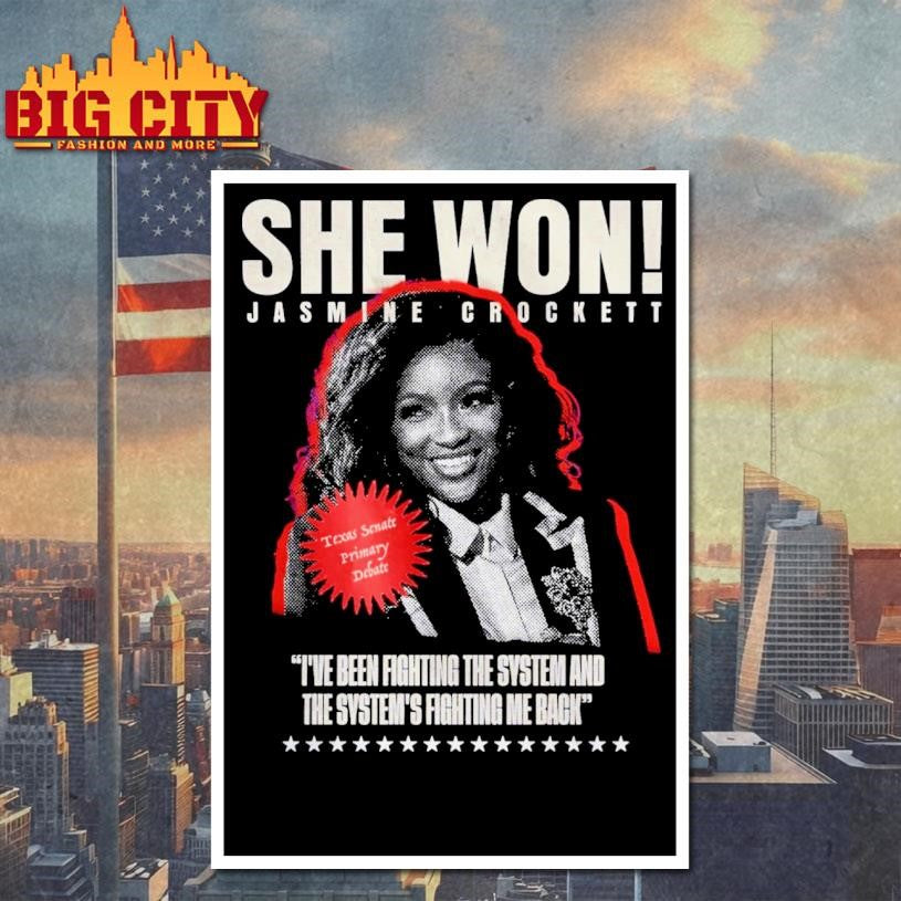 She Won Jasmine Crockett Shirt