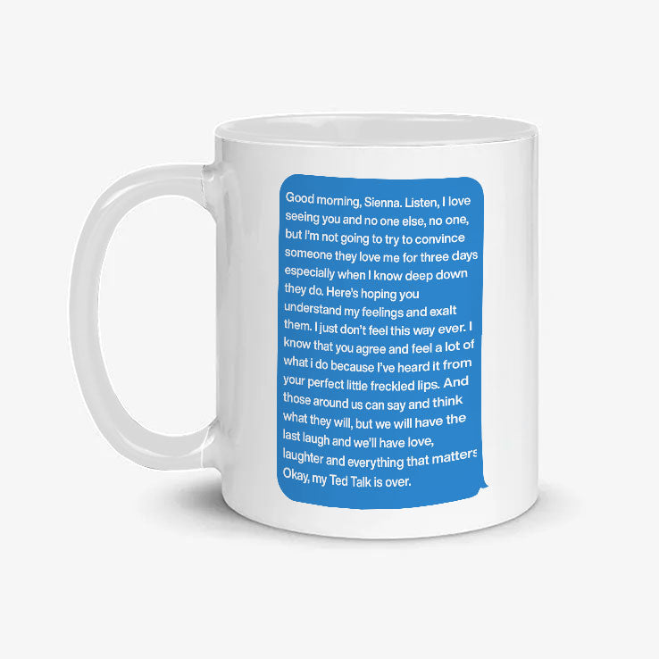 Shep Rose Text To Sienna Mug