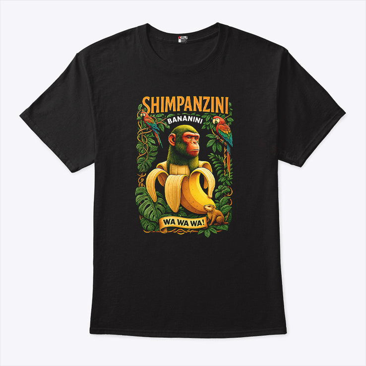 Shimpanzini Bananini Banana Monkey Meme Italian Brainrot T Shirt