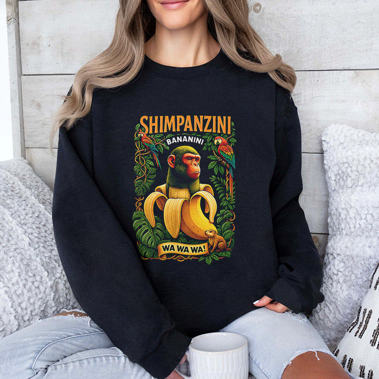Shimpanzini Bananini Banana Monkey Meme Italian Brainrot T Shirt