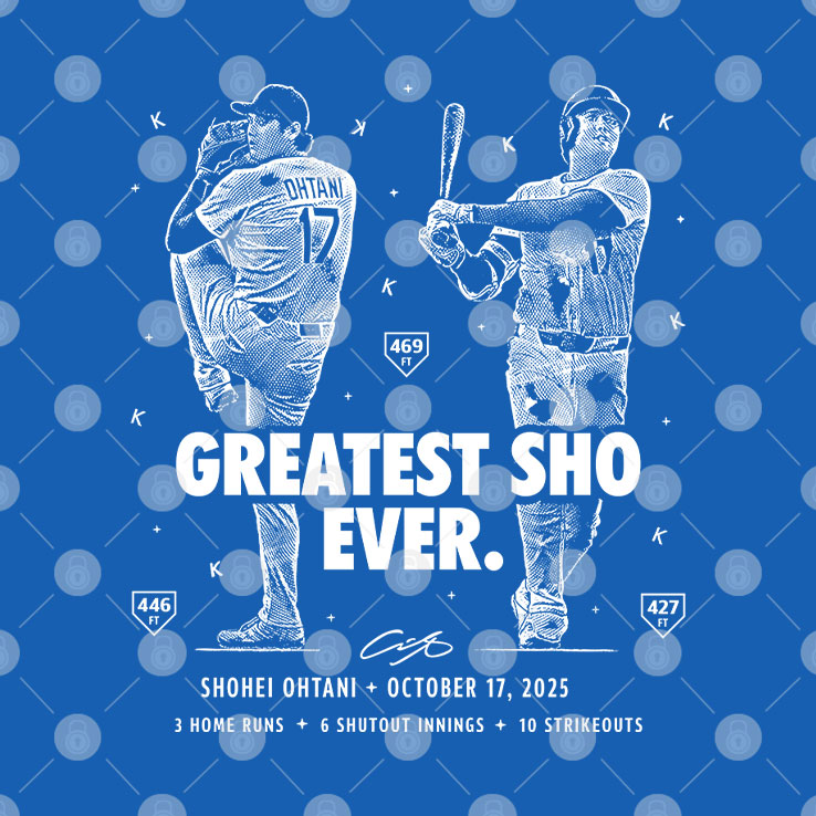 Shohei Ohtani Greatest Sho Ever October 17 2025 Los Angeles Dodgers T Shirt
