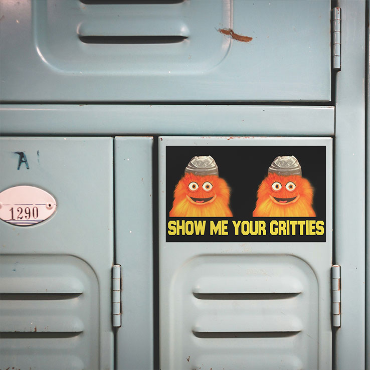 Show Me Your Gritties Philadelphia Flyers Car Magnet