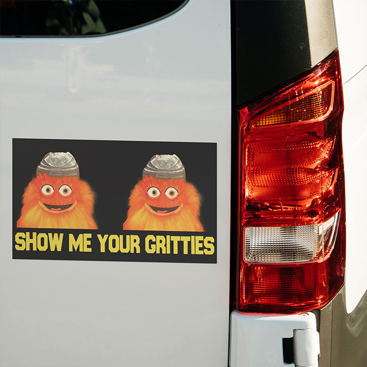 Show Me Your Gritties Philadelphia Flyers Car Magnet