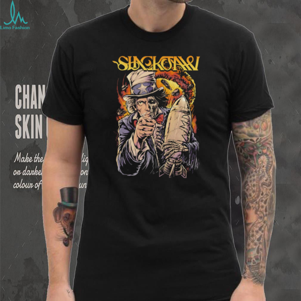 Sick Of It All Uncle Sam Skeleton Nuclear Bomb Punk Rock T Shirt