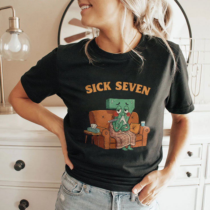 Sick Seven 67 Halloween Costume Fun Wordplay Design T Shirt