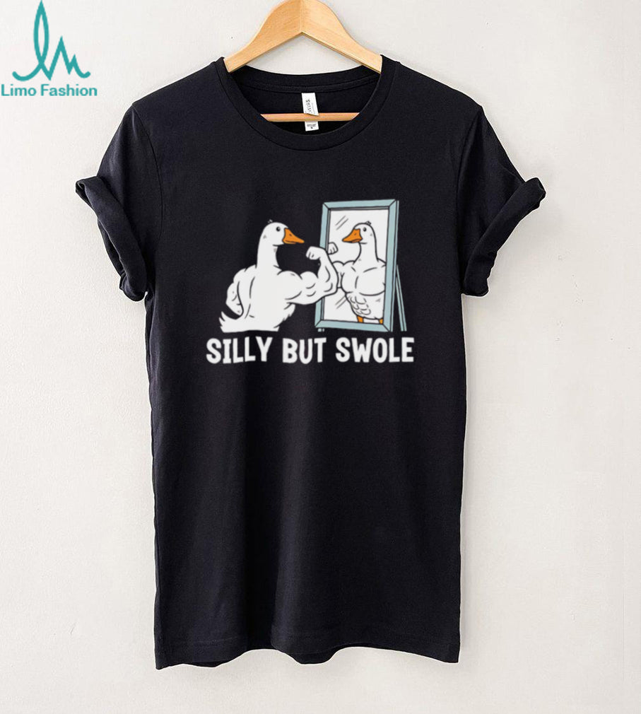 Silly But Swole Muscle Duck Gym Fitness Humor Retro Workout Men Women T Shirt