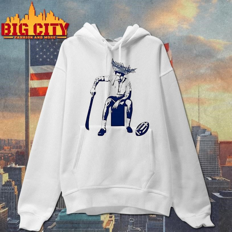 Sitting Man Straw Hat Machete Puerto Rico Flag Football Shirt