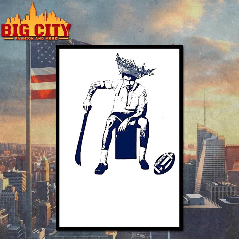 Sitting Man Straw Hat Machete Puerto Rico Flag Football Shirt