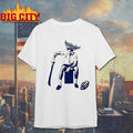 Sitting Man Straw Hat Machete Puerto Rico Flag Football Shirt