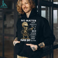 Skeleton Biker “Found My Fuck Off Button” Sarcastic T Shirt