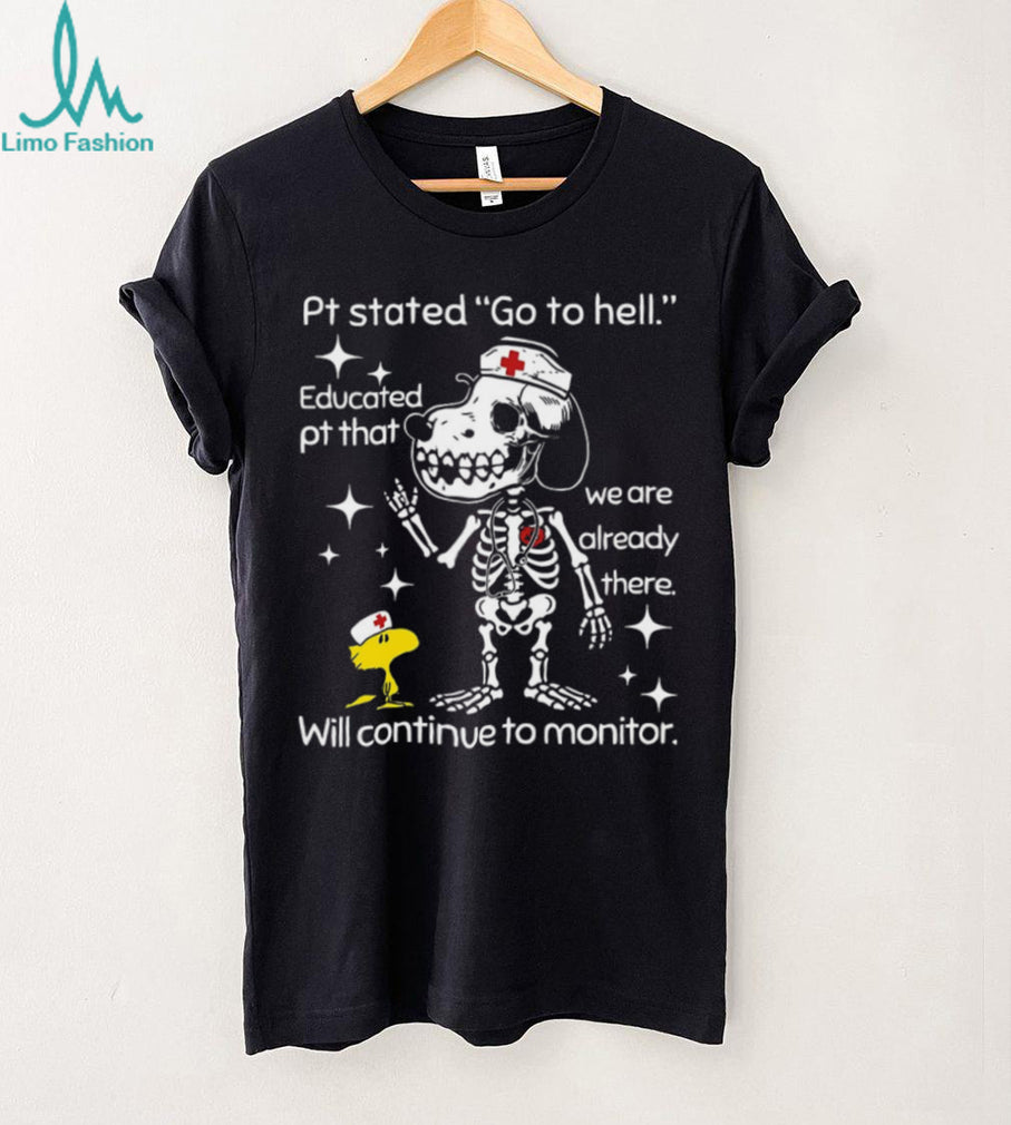 Skeleton Dog Nurse Funny Quote Medical Humor Unisex Shirt