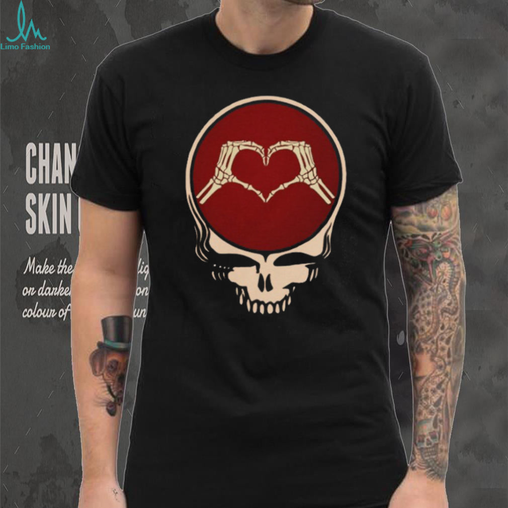 Skeleton Hands Heart Steal Your Face Grateful Dead Tribute Shirt