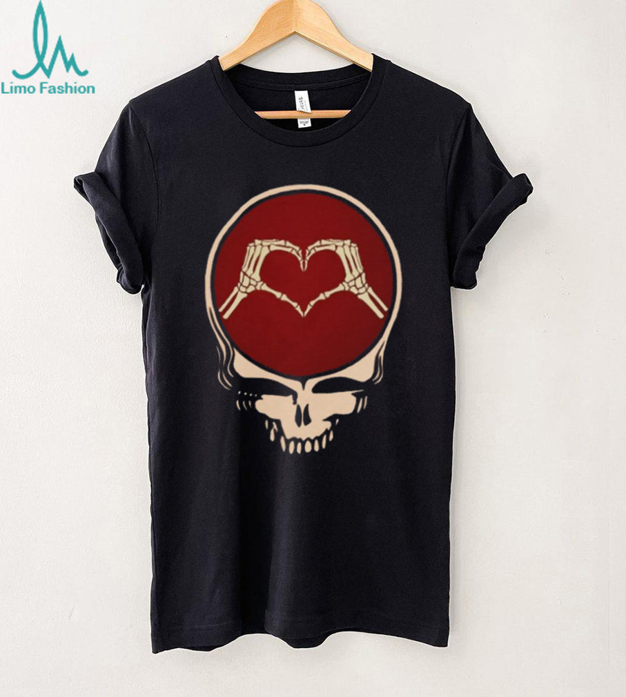 Skeleton Hands Heart Steal Your Face Grateful Dead Tribute Shirt
