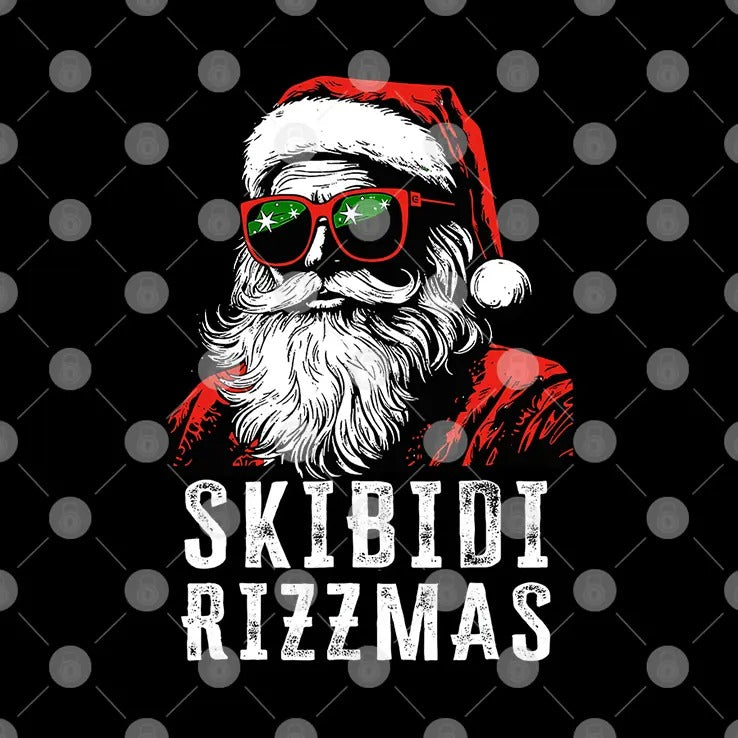 Skibidi Rizzmas Christmas Rizz Santa Claus T Shirt