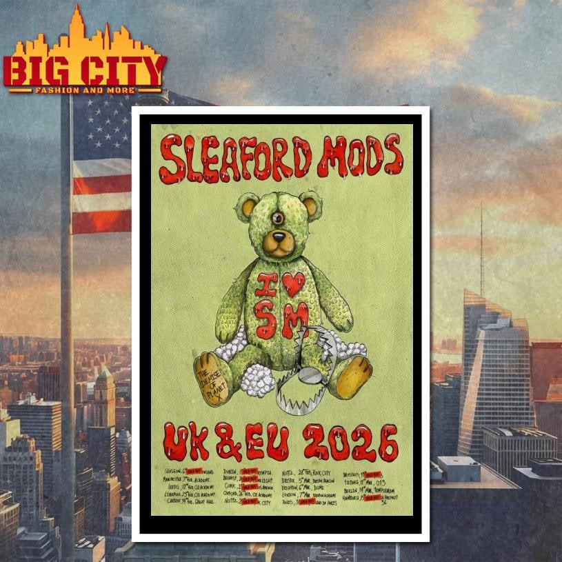 Sleaford Mods UK-EU 2026 Tour Poster Shirt
