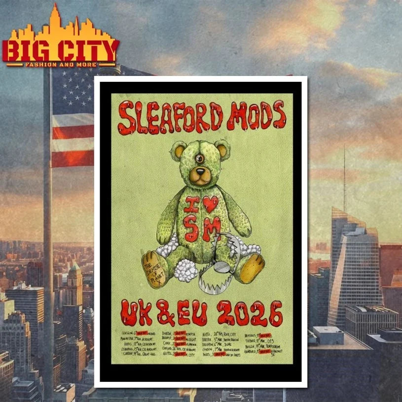 Sleaford Mods UK-EU 2026 Tour Poster t-shirt