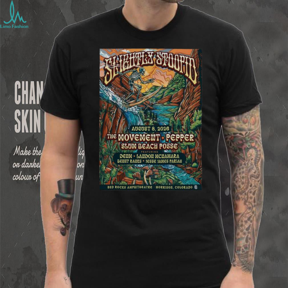 Slightly Stoopid Summer Tour 2026 Red Rocks Amphitheatre Concert T shirt