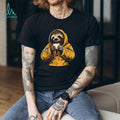 Sloth in Yellow Hoodie Drinking Coffee Slow Morning T Shirt