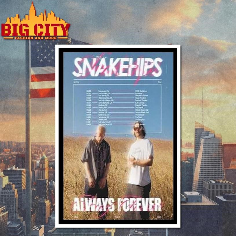 Snakehips Always Forever Spring Tour 2026 Dates Shirt