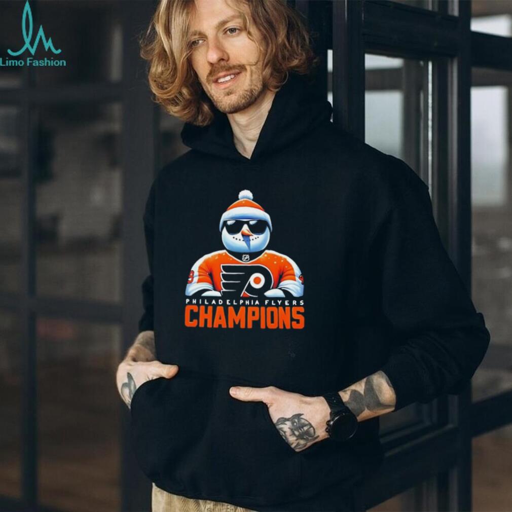 Snowman Celebrating Philadelphia Flyers Champions Shirt