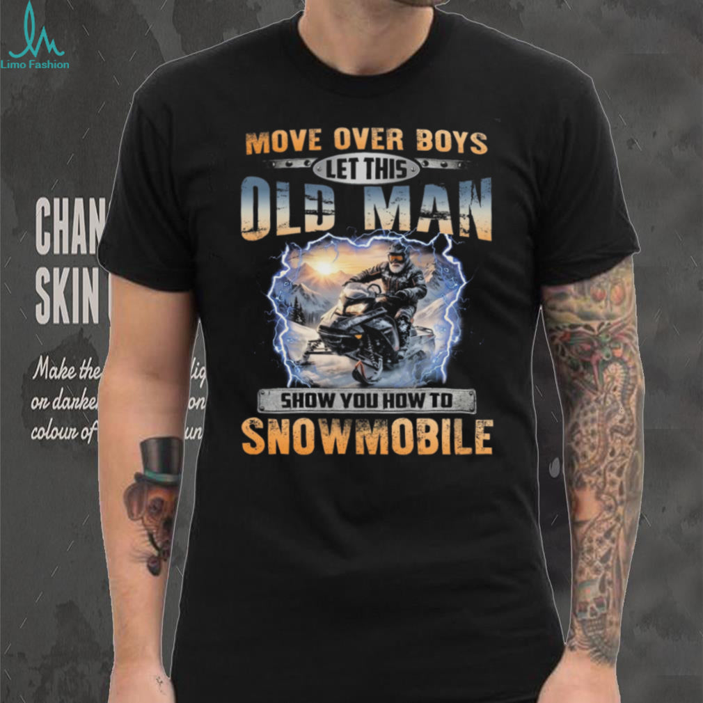 Snowmobile Old Man Winter Sports Outdoor Shirt