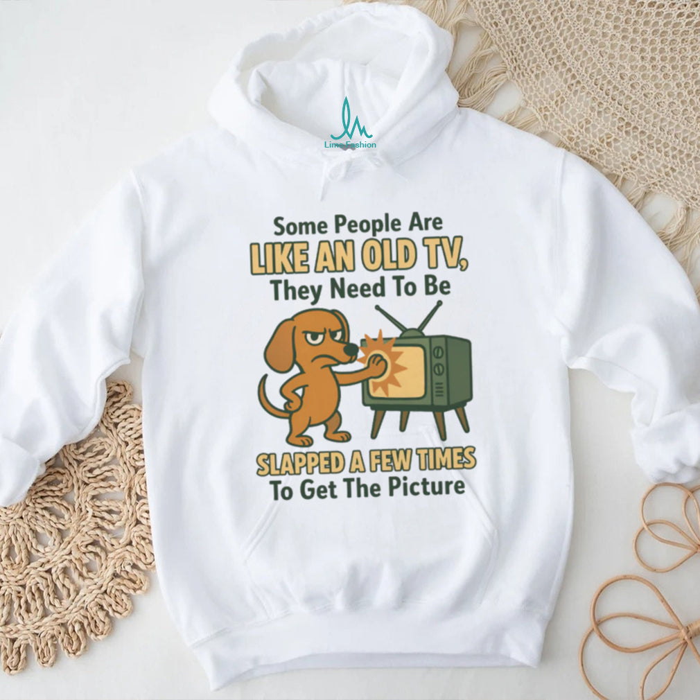 Some People Are Like An Old TV Funny Dachshund Slap T Shirt