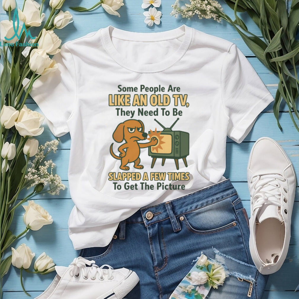Some People Are Like An Old TV Funny Dachshund Slap T Shirt