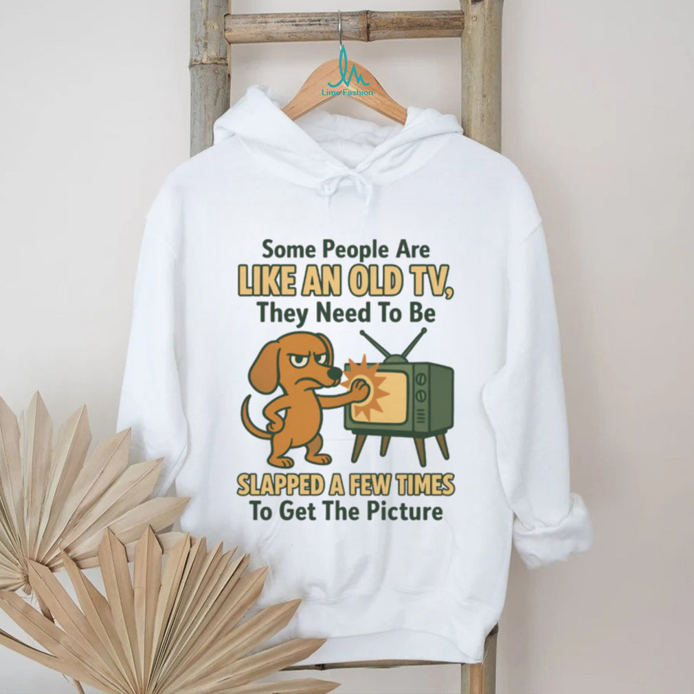 Some People Are Like An Old TV Funny Dachshund Slap T Shirt