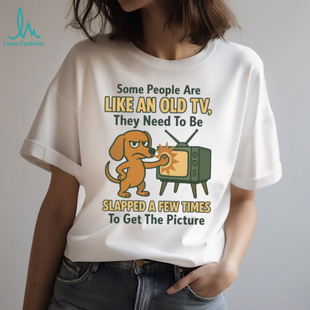 Some People Are Like An Old TV Funny Dachshund Slap T Shirt