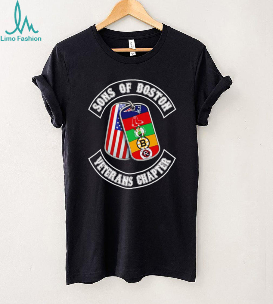 Sons of Boston Veterans Chapter Massachusetts Sports Teams Dog Tags T Shirt