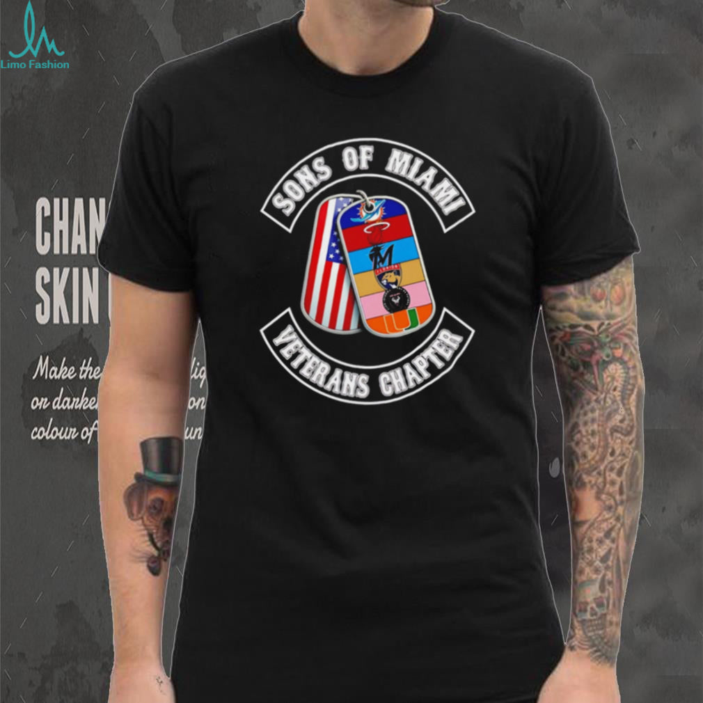 Sons of Miami Veterans Chapter T Shirt Miami Sports Teams Dog Tags T Shirt