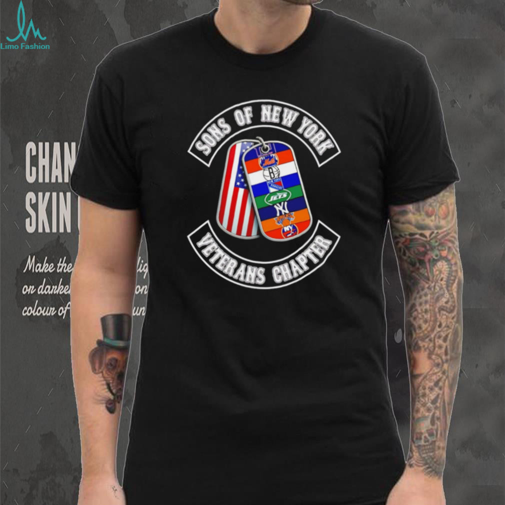 Sons of New York Veterans Chapter T Shirt NYC Sports Teams Dog Tags T Shirt
