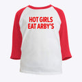 Sophie Cunningham Wearing Hot Girls Eat Arby’s Raglan Sleeve