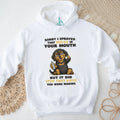 “Sorry I Sprayed WD40 In Your Mouth” Naughty Dachshund T Shirt