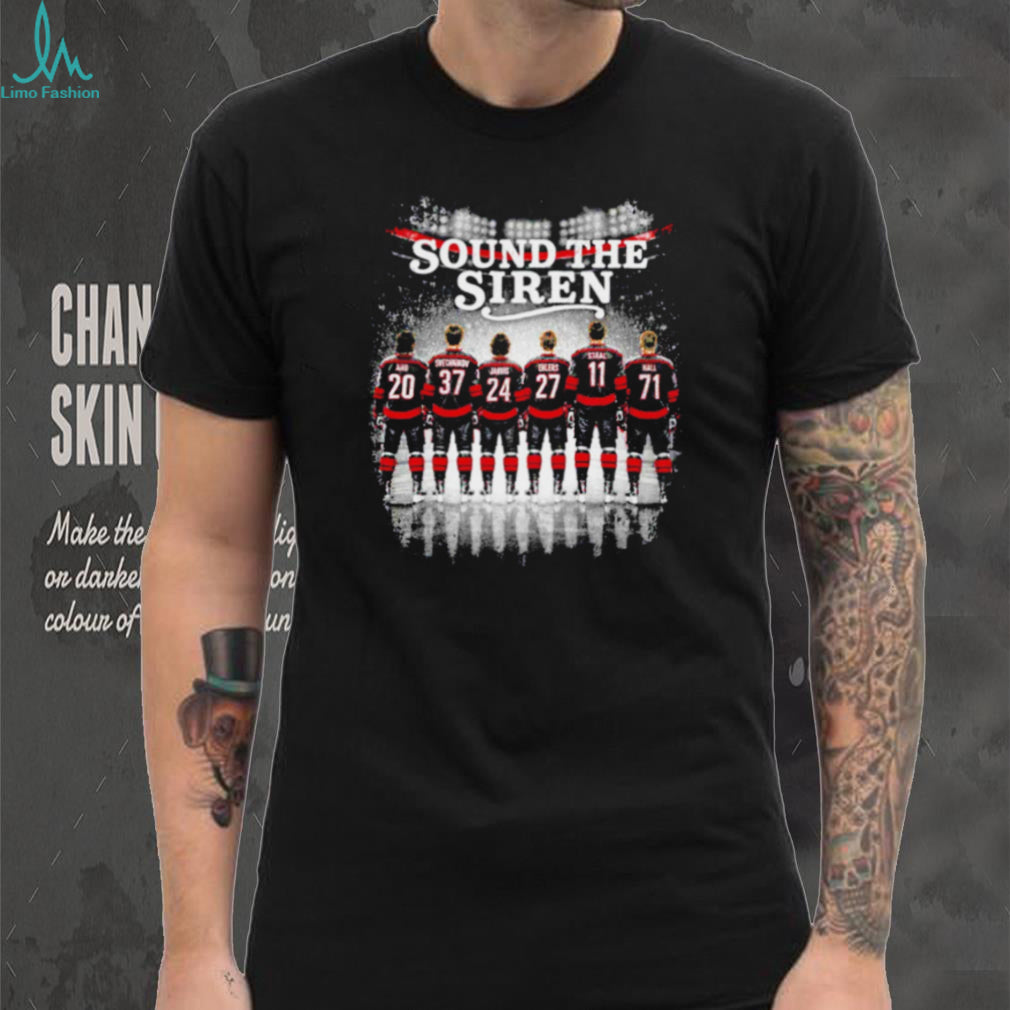 Sound The Siren Carolina Hurricanes Hockey Team Roster T Shirt