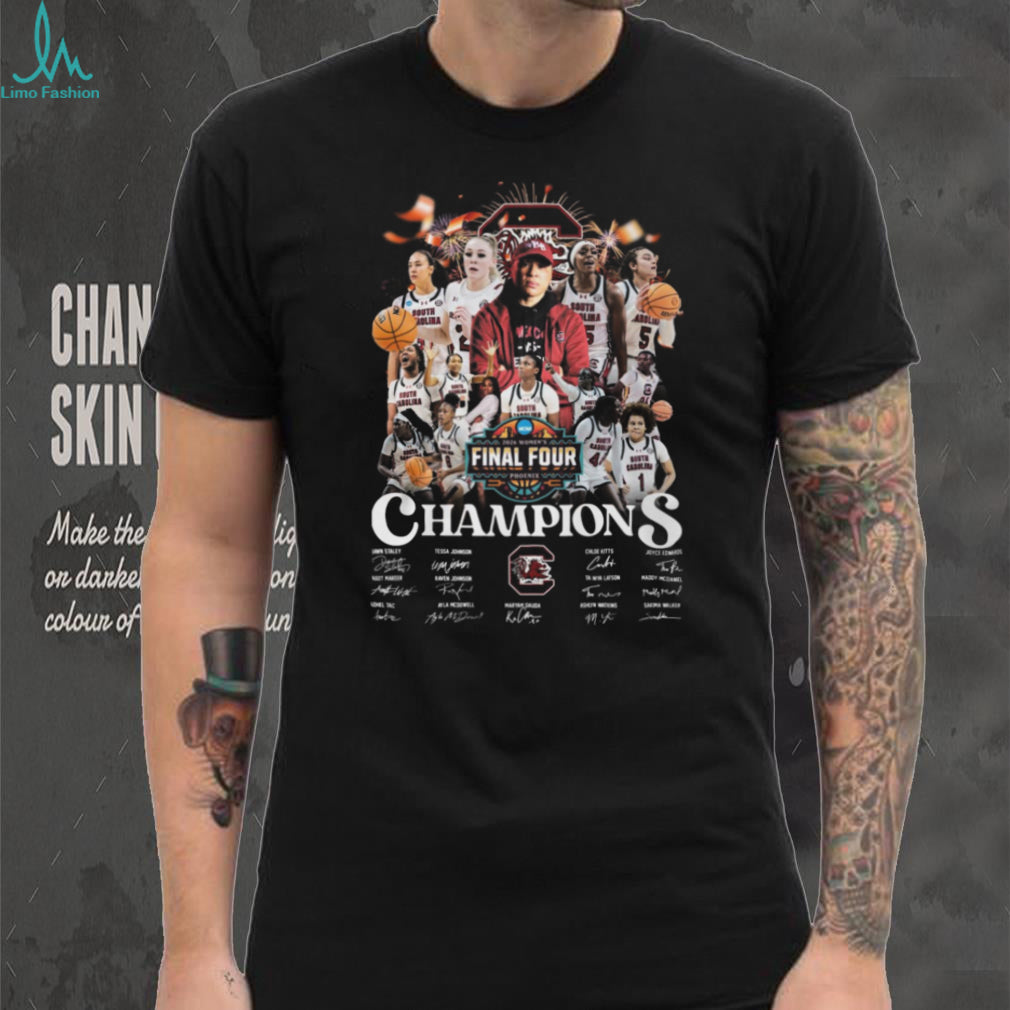 South Carolina Gamecocks 2026 Women’s Final Four Champions Signatures T Shirt