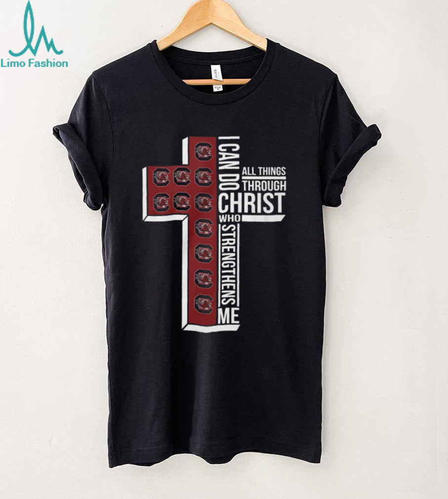 South Carolina Gamecocks “I Can Do All Things Through Christ” Cross T Shirt
