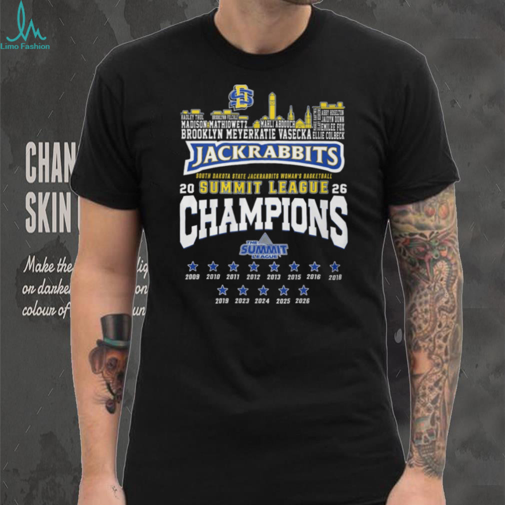 South Dakota State Jackrabbits Women’s Basketball 2026 Summit League Champions T Shirt
