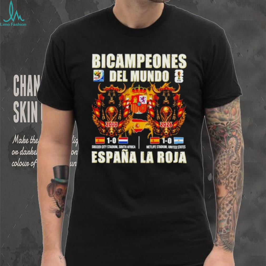 Spain Bicampeones Del Mundo Espaina La Roja WC2026 shirt