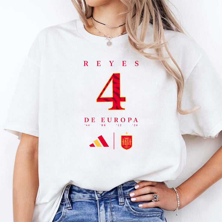 Spain Euro Winner Reyes 4 De Europa Euro 2024 Champions T Shirt