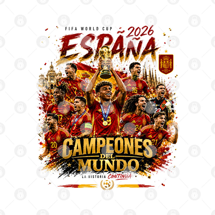Spain World Cup 2026 Campeones Del Mundo T Shirt
