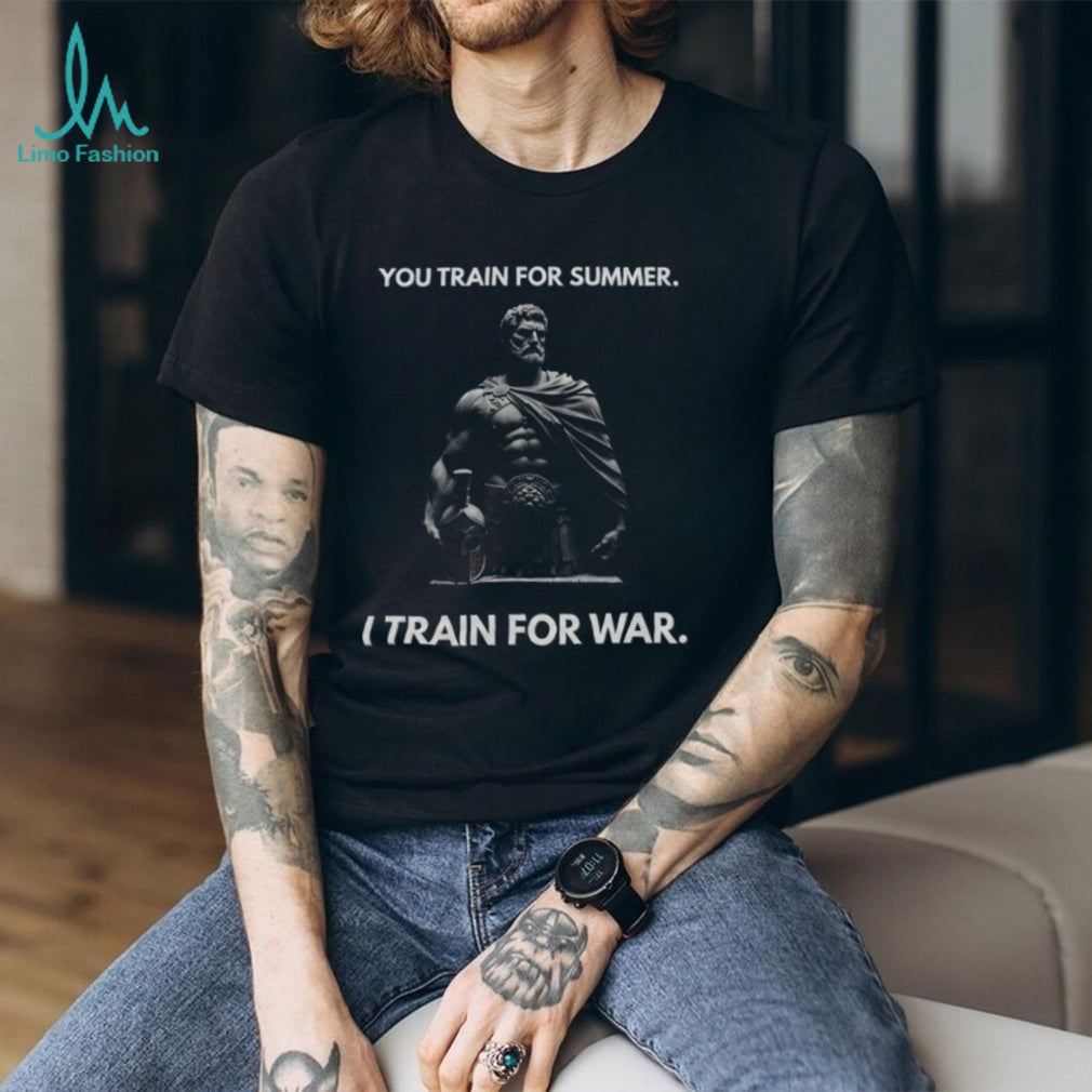Spartan Warrior I Train For War Motivation Fitness Graphic T Shirt